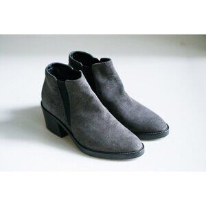 Aquatalia Dark Grey Pointy Toe Short Pull on Booties 5